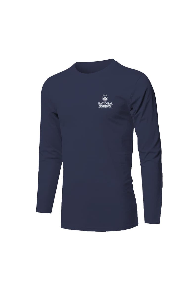 IMAGE ONE Youth Navy UConn Huskies 2025 NCAA Women's Basketball National Champions Fine Jersey Long Sleeve T-Shirt, Alternate, color, 