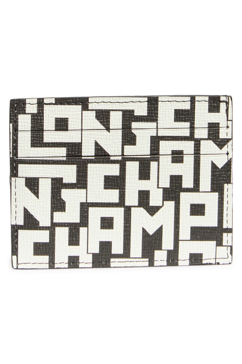 Logo Print Cardholder, Alternate, color, BLACK/ WHITE