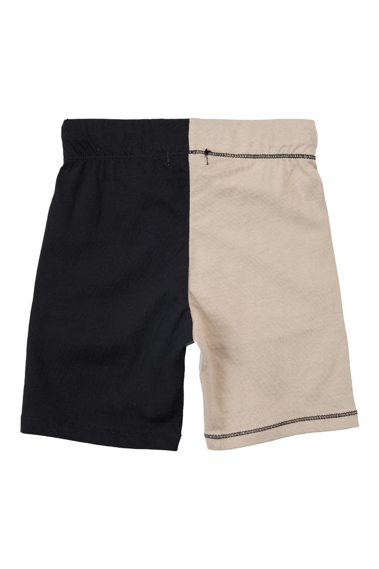 Kids' Colorblock Organic Cotton Shorts, Alternate, color, BLACK