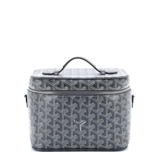Pre-owned Goyard Goyard Muse Vanity Case Coated Canvas In Gray