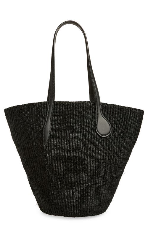 LIFFNER Straw Basket Tote in Black at Nordstrom