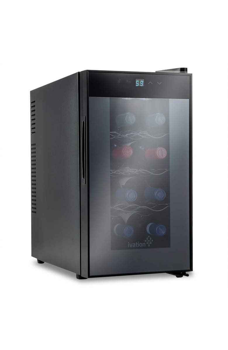 Ivation 8 Bottle Thermoelectric Wine Cooler - Black, Main, color, 