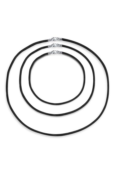 Set of 3 Silk Cord Necklaces