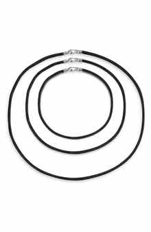 Set of 3 Silk Cord Necklaces