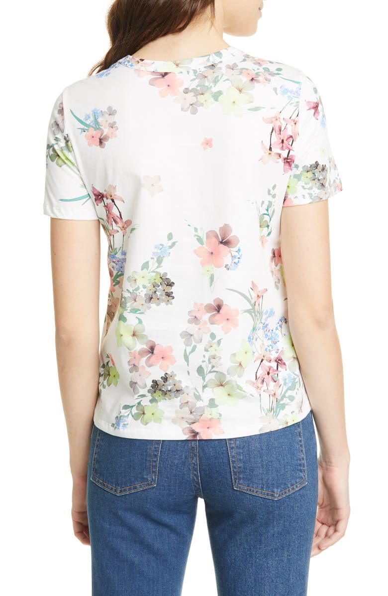 Ted Baker London Lileeyy Pergola Floral Cotton T-Shirt, Alternate, color,