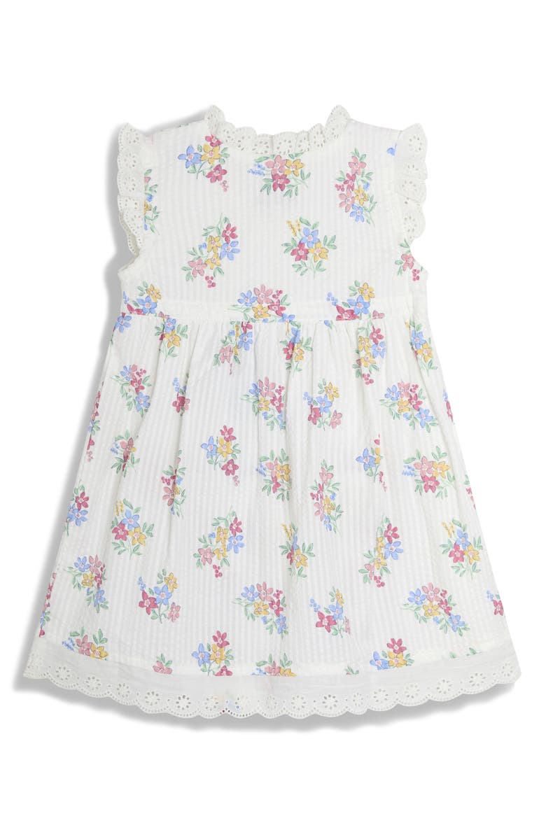 JOJO MAMAN BEBE Floral Cotton Wrap Dress & Bloomers, Alternate, color, White