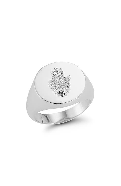 Hamsa Signet Ring