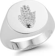 SPHERA MILANO Hamsa Signet Ring