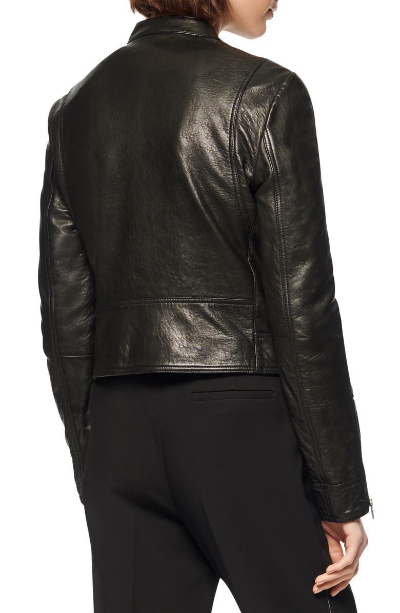 Andrew Marc Ramsey Leather Racer Jacket, Alternate, color, 