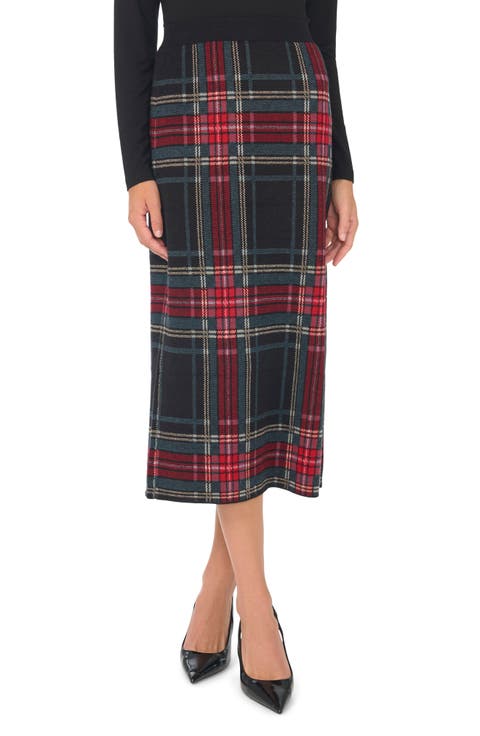Plaid Midi Skirt