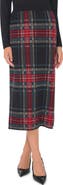 Vince Camuto Plaid Midi Skirt