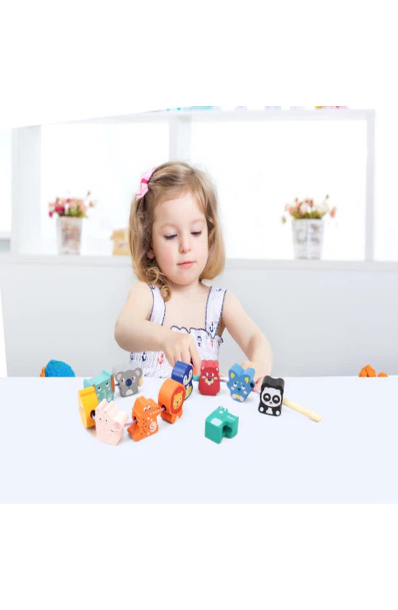 Leo & Friends Animal lacing beads - Development Learning Toys, Alternate, color, 