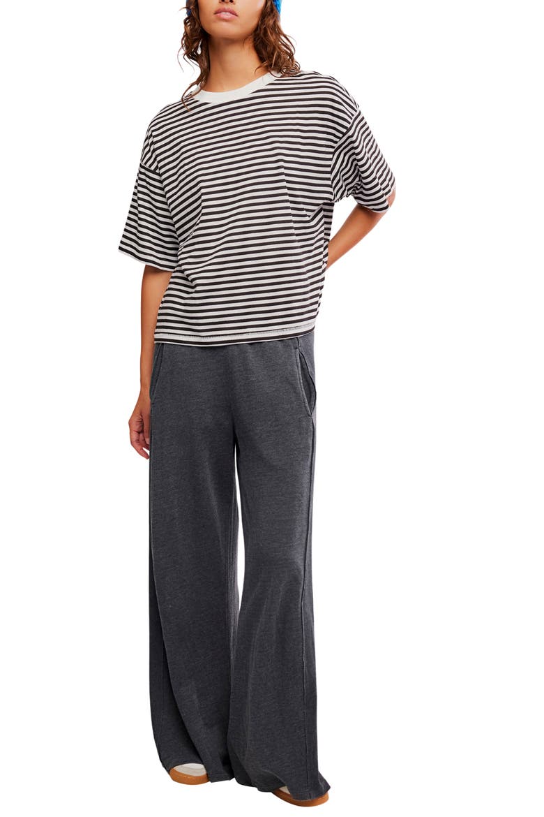 FP Movement Stripe Relaxed Fit Cotton T-Shirt, Alternate, color, COURT STRIPE BLACK WHITE