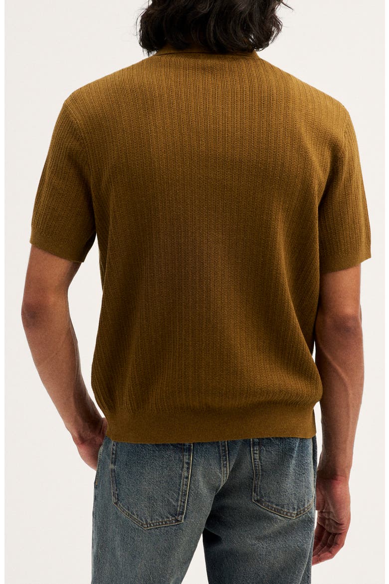 Button-Up Sweater Polo, Alternate, color, WEATHERED OLIVE