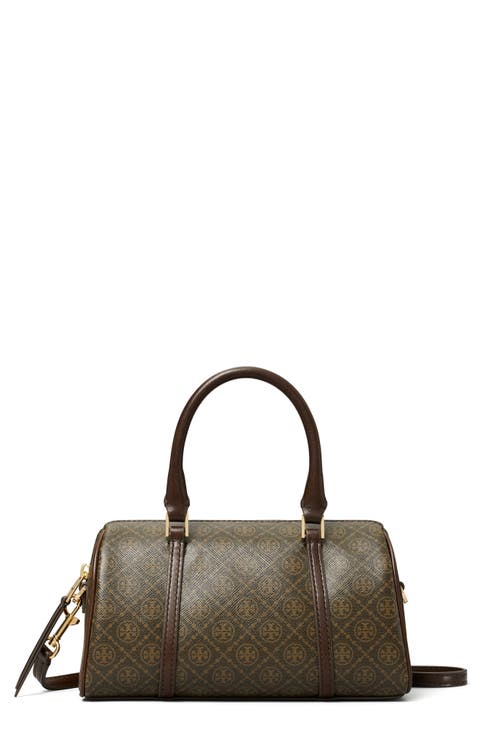 Mini T Monogram Coated Canvas Barrel Bag