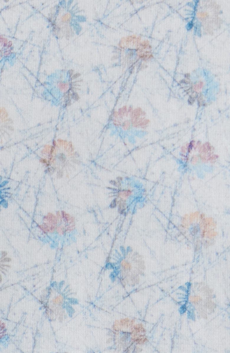 Bugatchi Miles OoohCotton<sup>®</sup> Floral Short Sleeve Button-Up Shirt, Alternate, color, Vista Blue