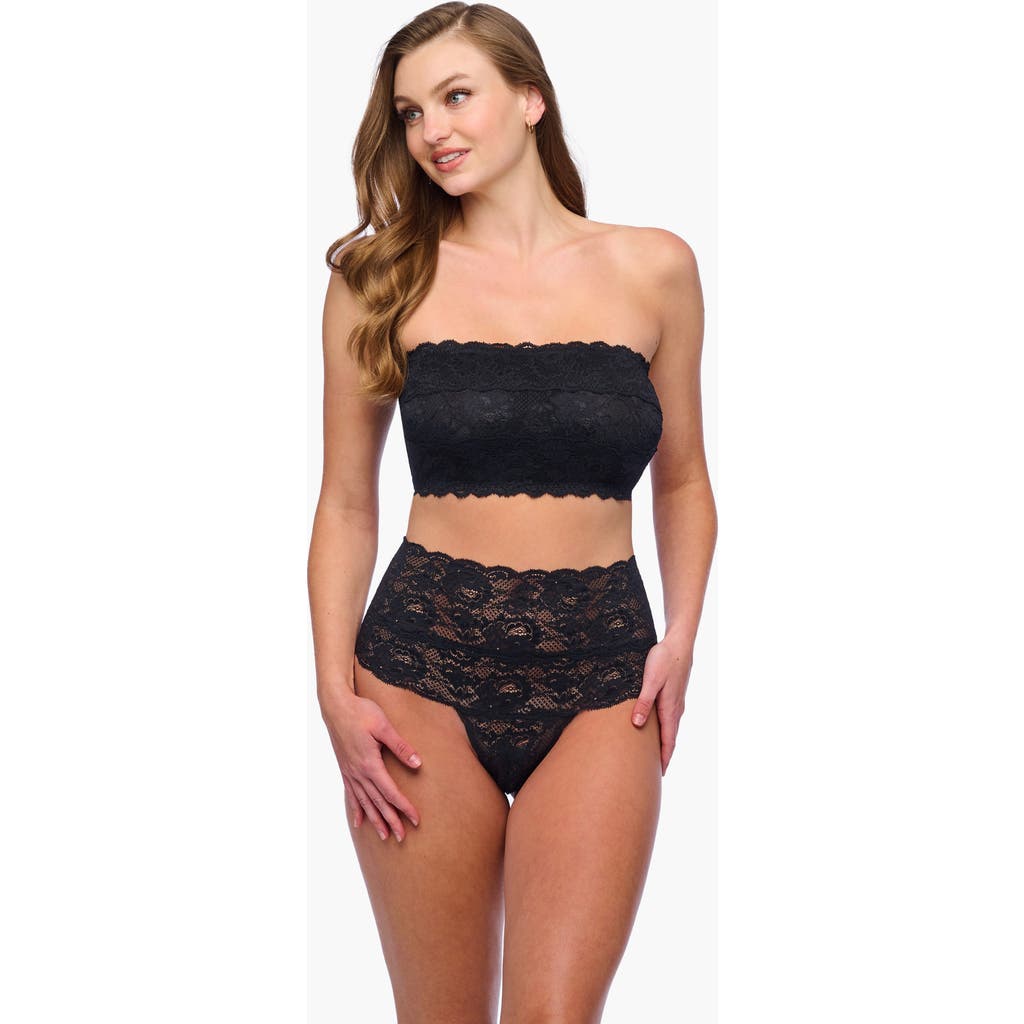 Cosabella Nsn High Waisted Thong In Black