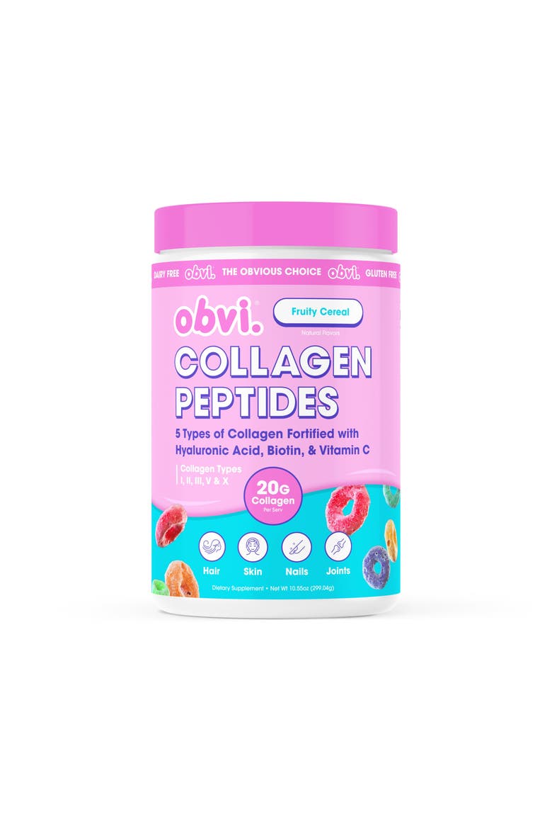 Multi-Collagen Peptide Blend - Nail, Skin & Hair Support  Fruity Cereal, Main, color, None