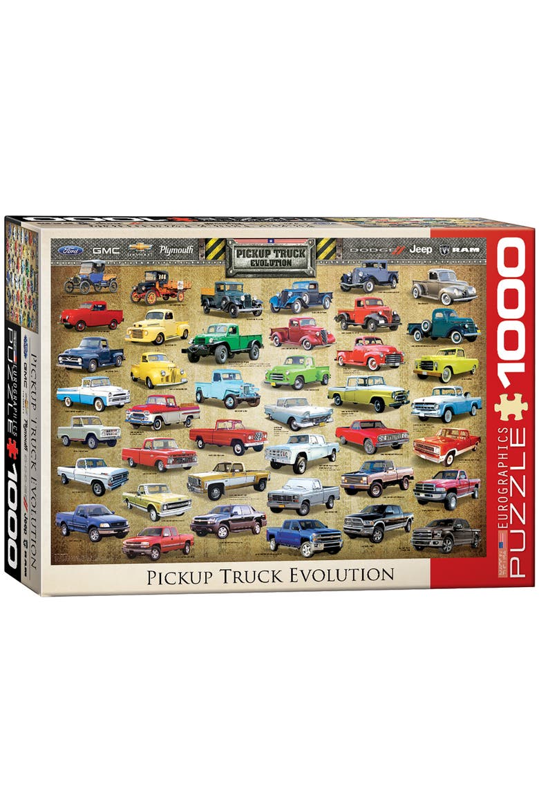 Pickup Truck Evolution Puzzle, 1000 Pieces, Main, color, Multicolored