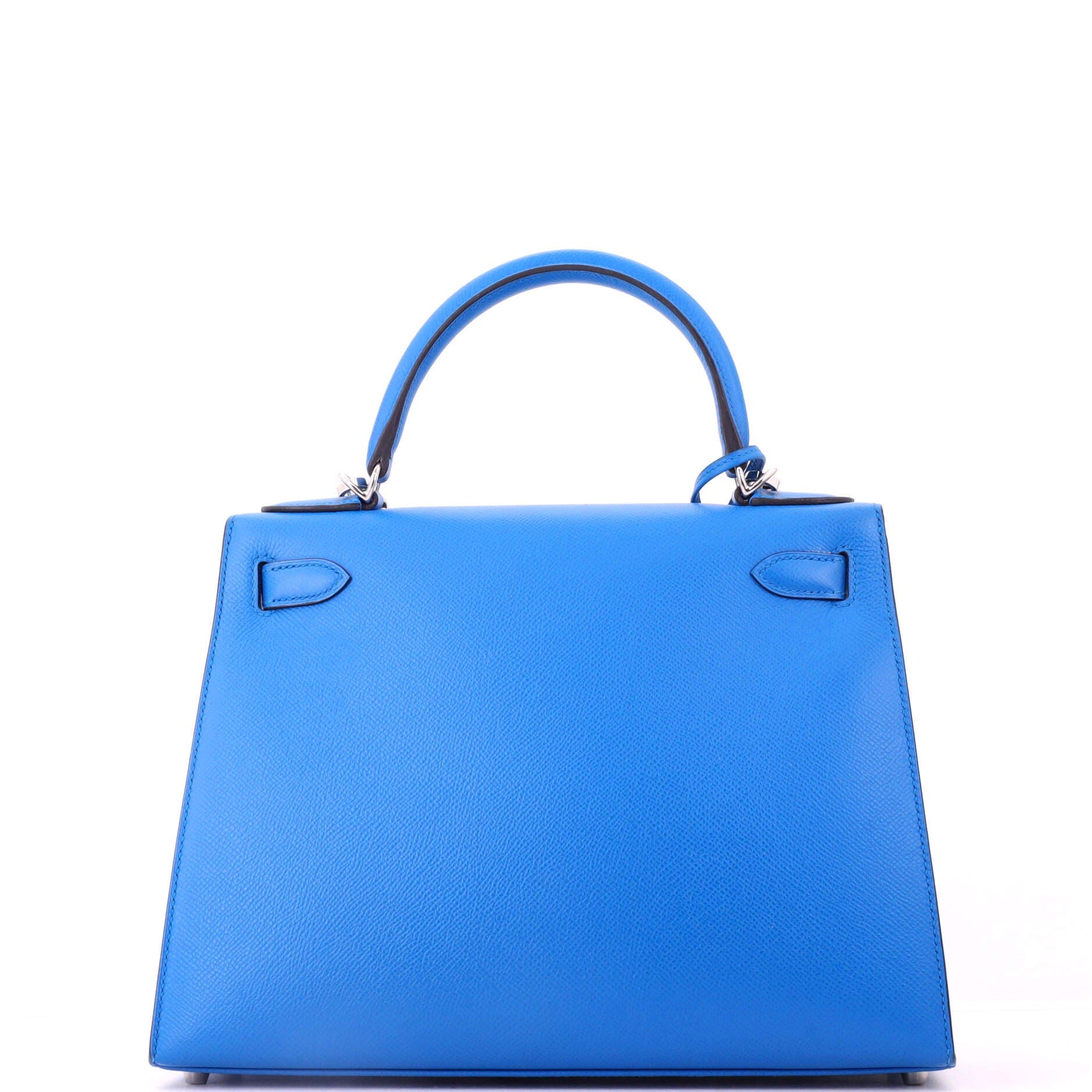 Kelly Handbag Blue Epsom with Palladium Hardware 28, Alternate, color, Blue