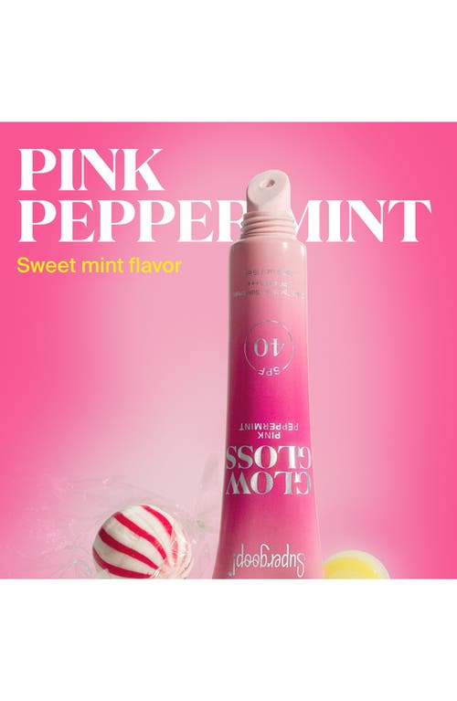 Supergoop Glow Gloss Spf 40 Lip Balm Sunscreen Pink Peppermint !
