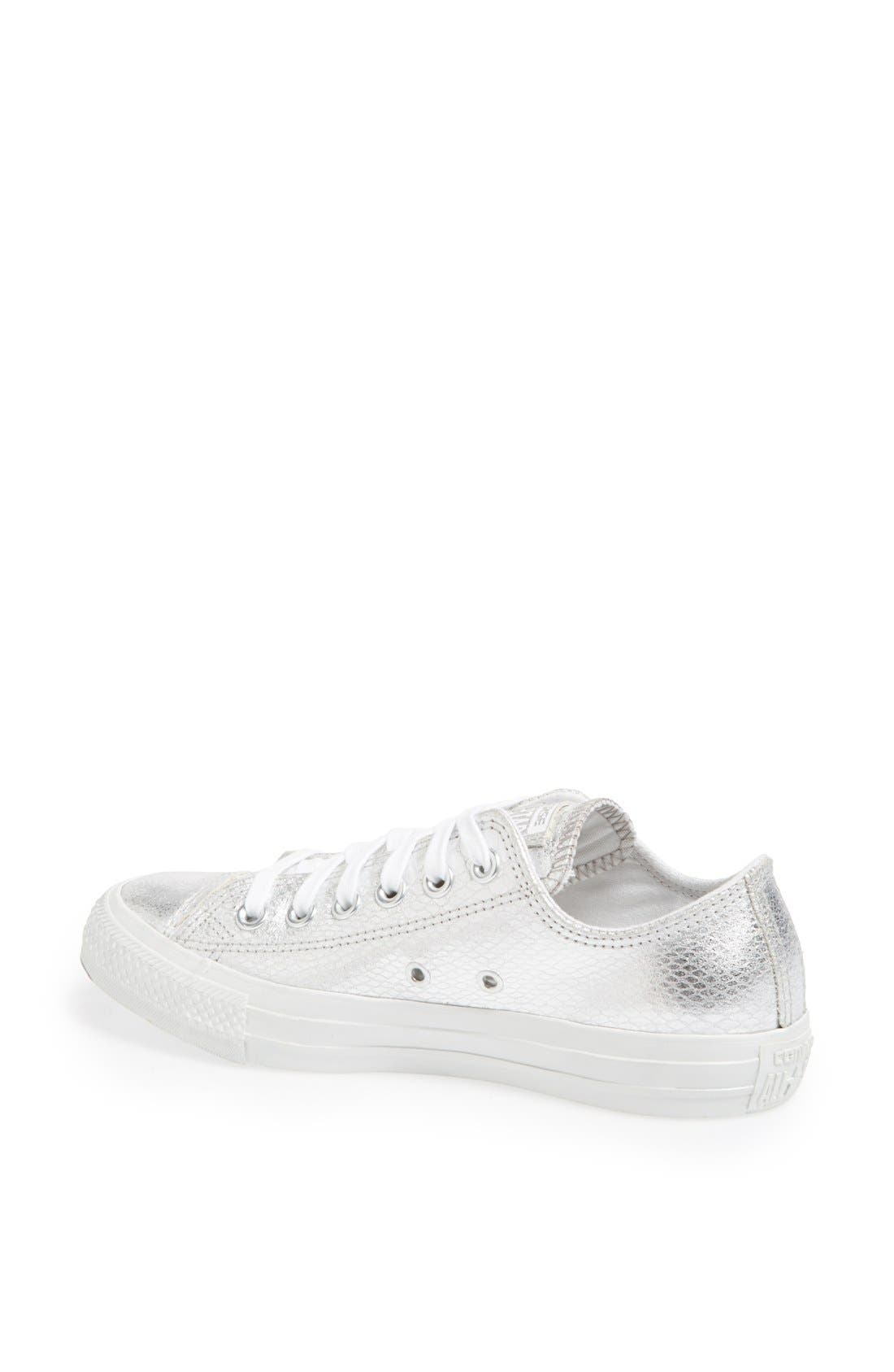 Chuck Taylor® All Star® Low Sneaker, Alternate, color, SILVER/ WHITE