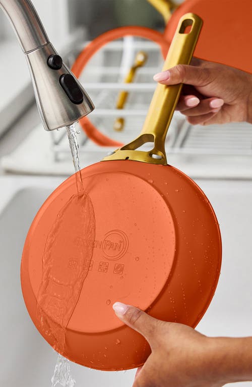 Greenpan Reserve 8-inch Ceramic Nonstick Frying Pan In Orange