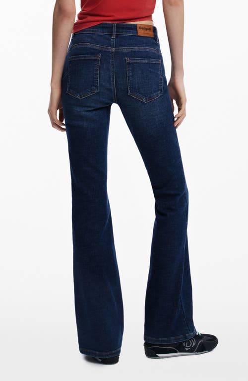 Desigual Flare Leg Jeans In Blue