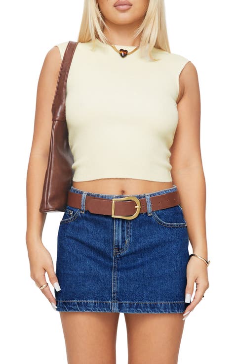 Nickei Denim Miniskirt