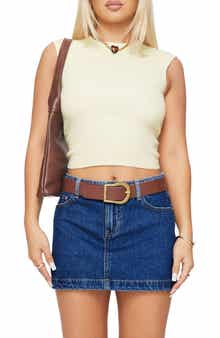 Princess Polly Nickei Denim Miniskirt