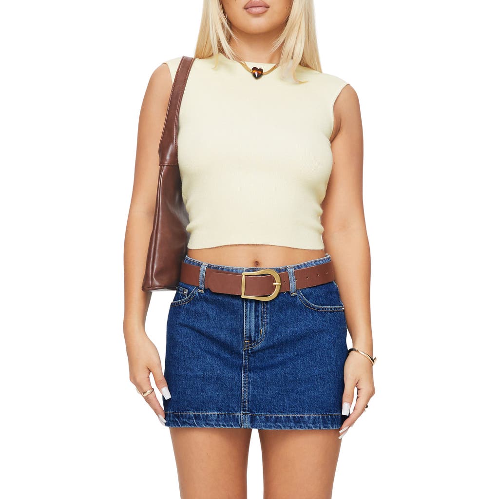 Princess Polly Nickei Denim Miniskirt In Blue