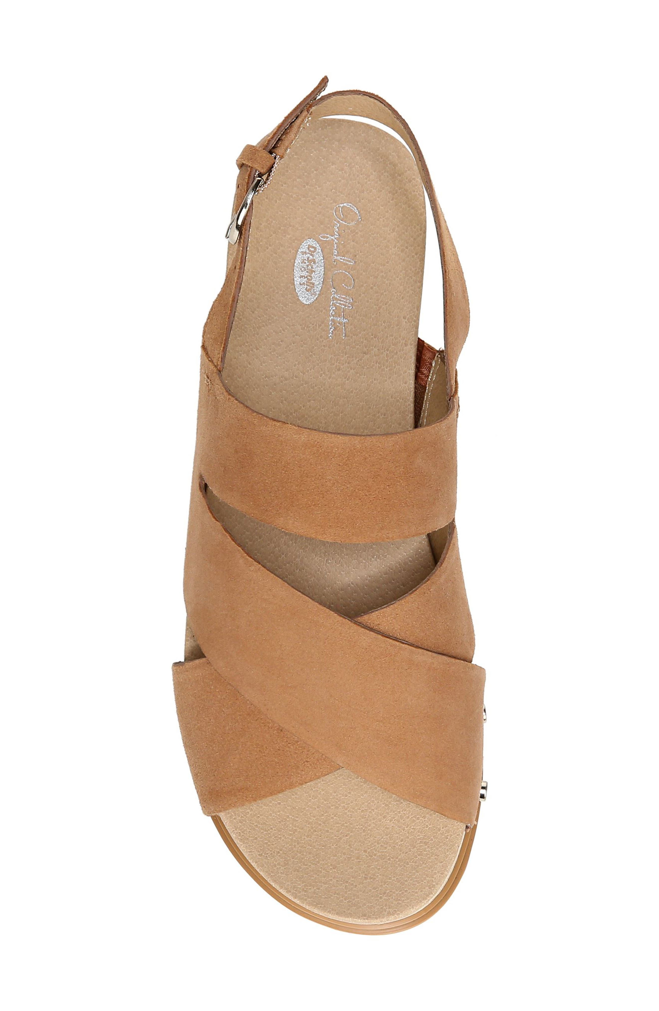 Catchin' Rays Platform Sandal, Alternate, color, HONEY LEATHER