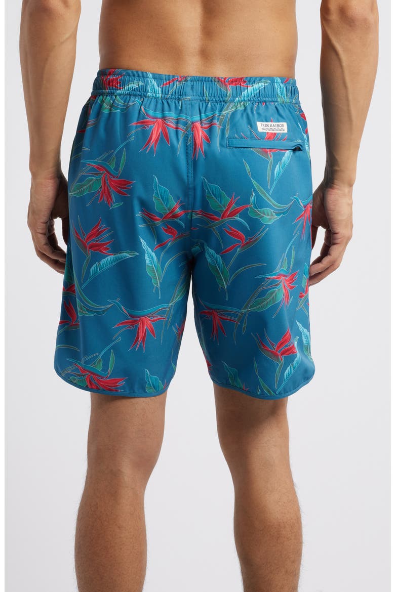 The Anchor Swim Trunks, Alternate, color, TEAL BIRDS OF PARADISE