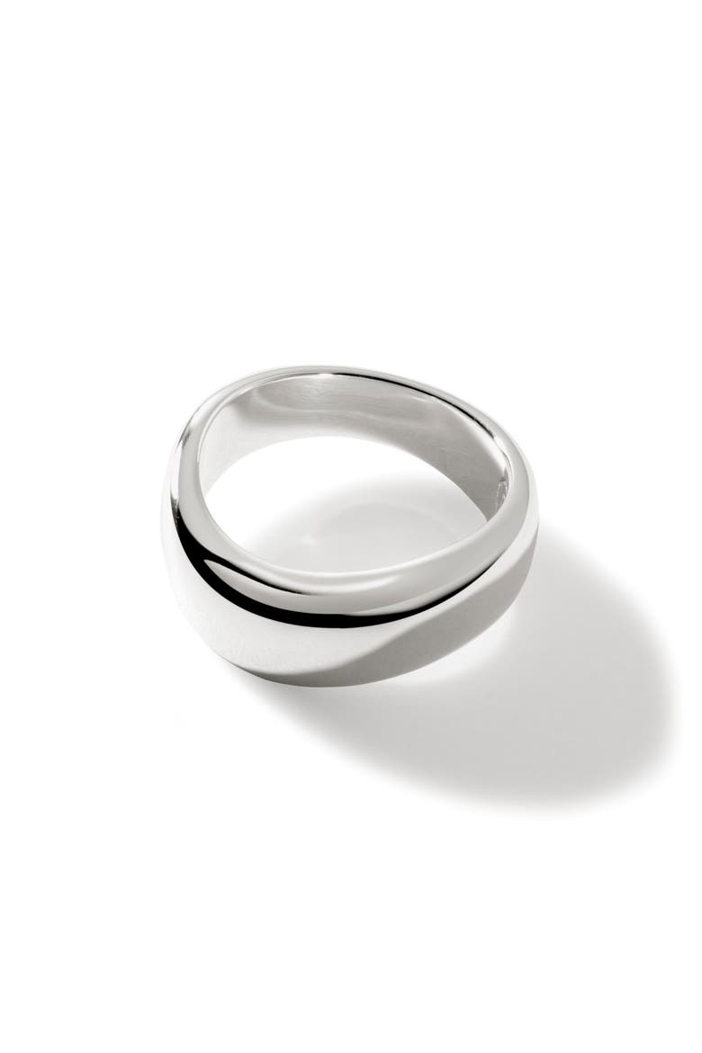 Surf Sterling Silver Band Ring, Main, color, SILVER