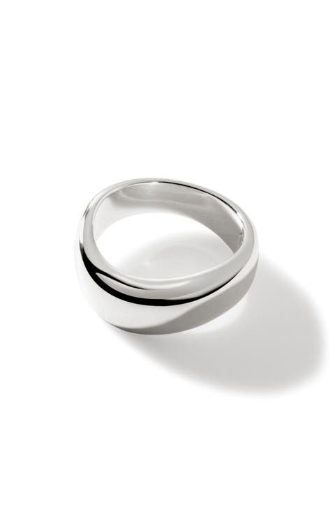 Surf Sterling Silver Band Ring