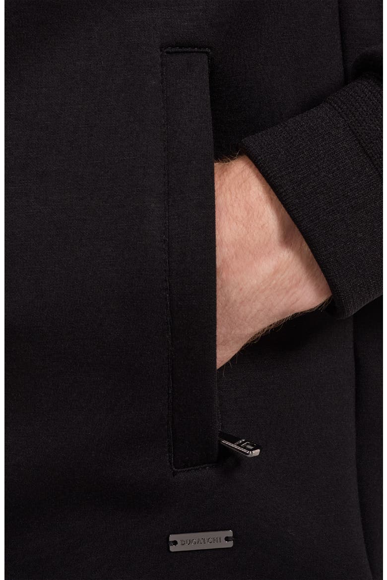 Soft Touch Quilted Quarter Zip Pullover, Alternate, color, BLACK