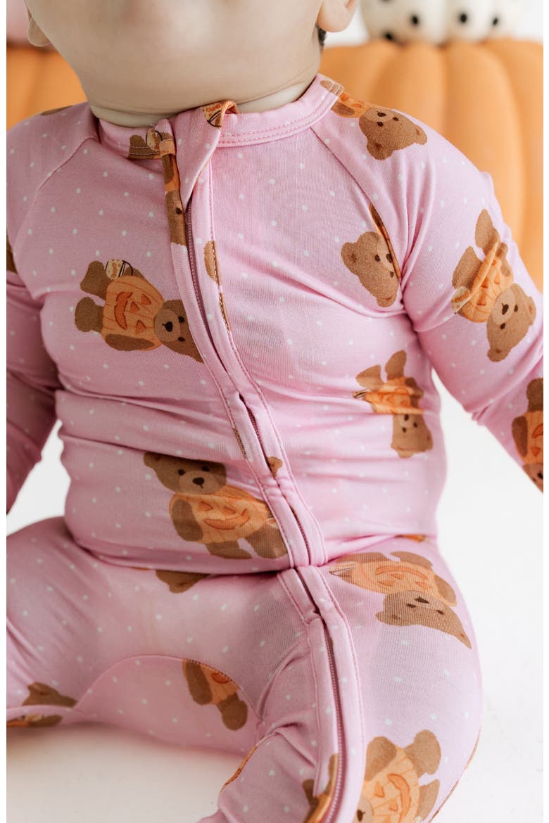 Polka Dot Little Boo Bear Romper, Alternate, color, Pink