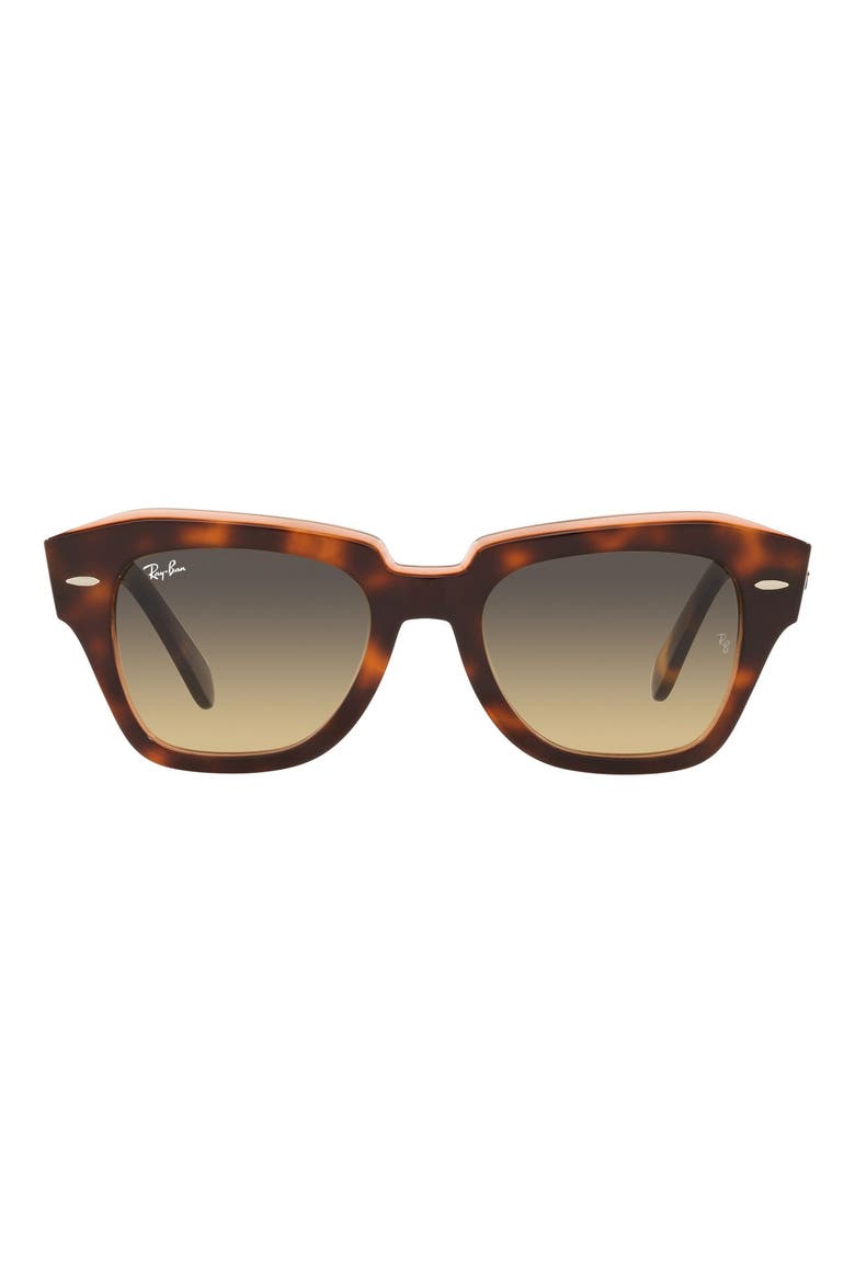 State Street 52mm Square Sunglasses, Main, color, HAVANA PINK