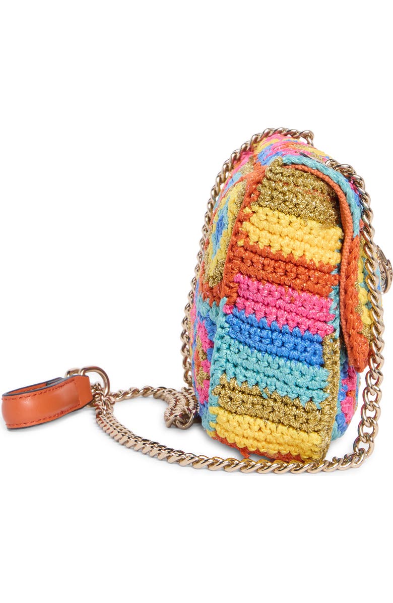 Kurt Geiger London Medium Kensington Crochet Crossbody Bag, Alternate, color, Aqua Multi