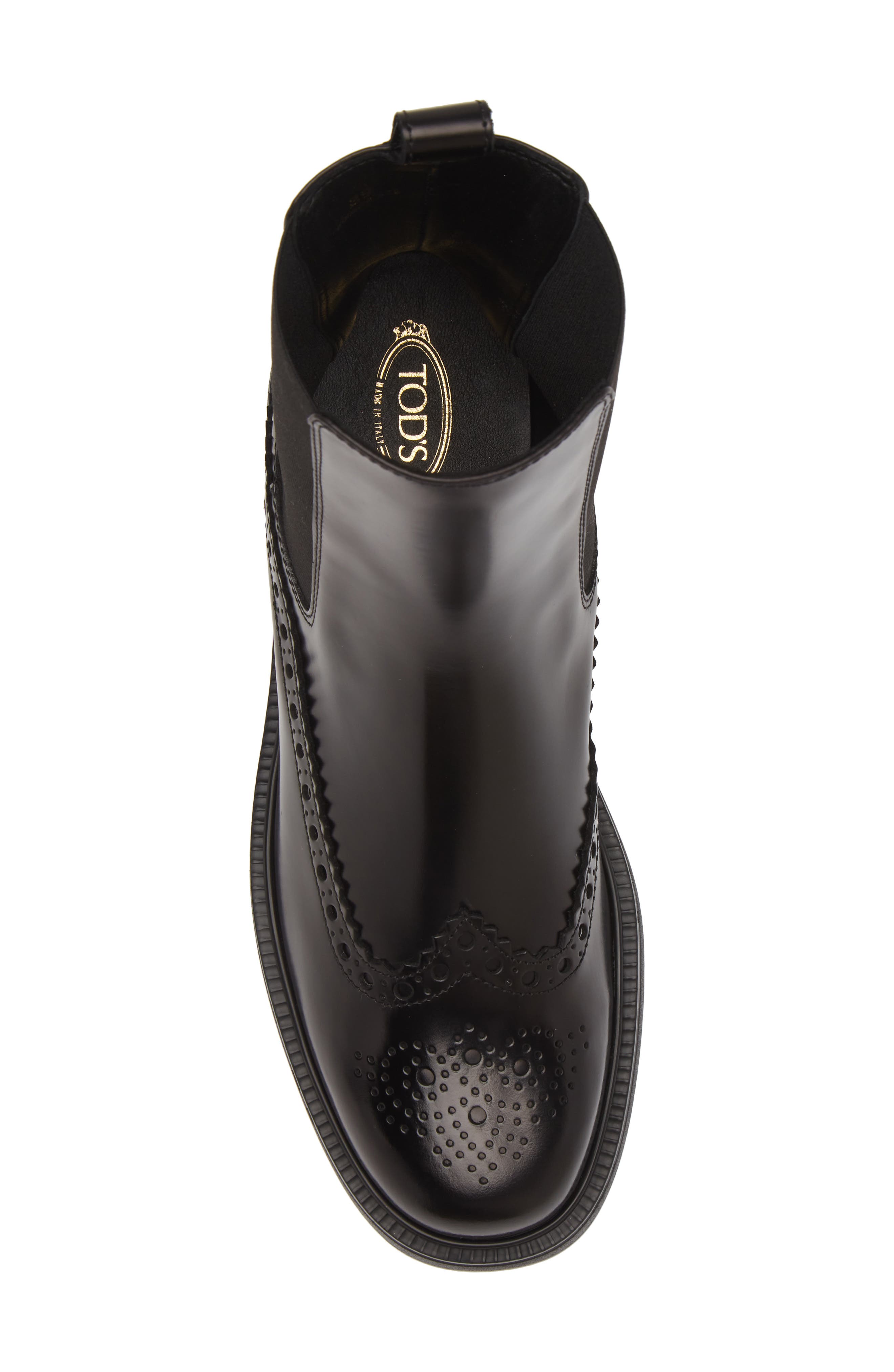 Tod's Wingtip Chelsea Boot, Alternate, color, 
