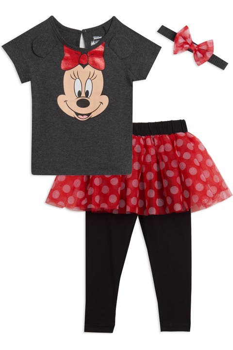 Minnie Mouse Glitter T-Shirt and Tutu Leggings Set