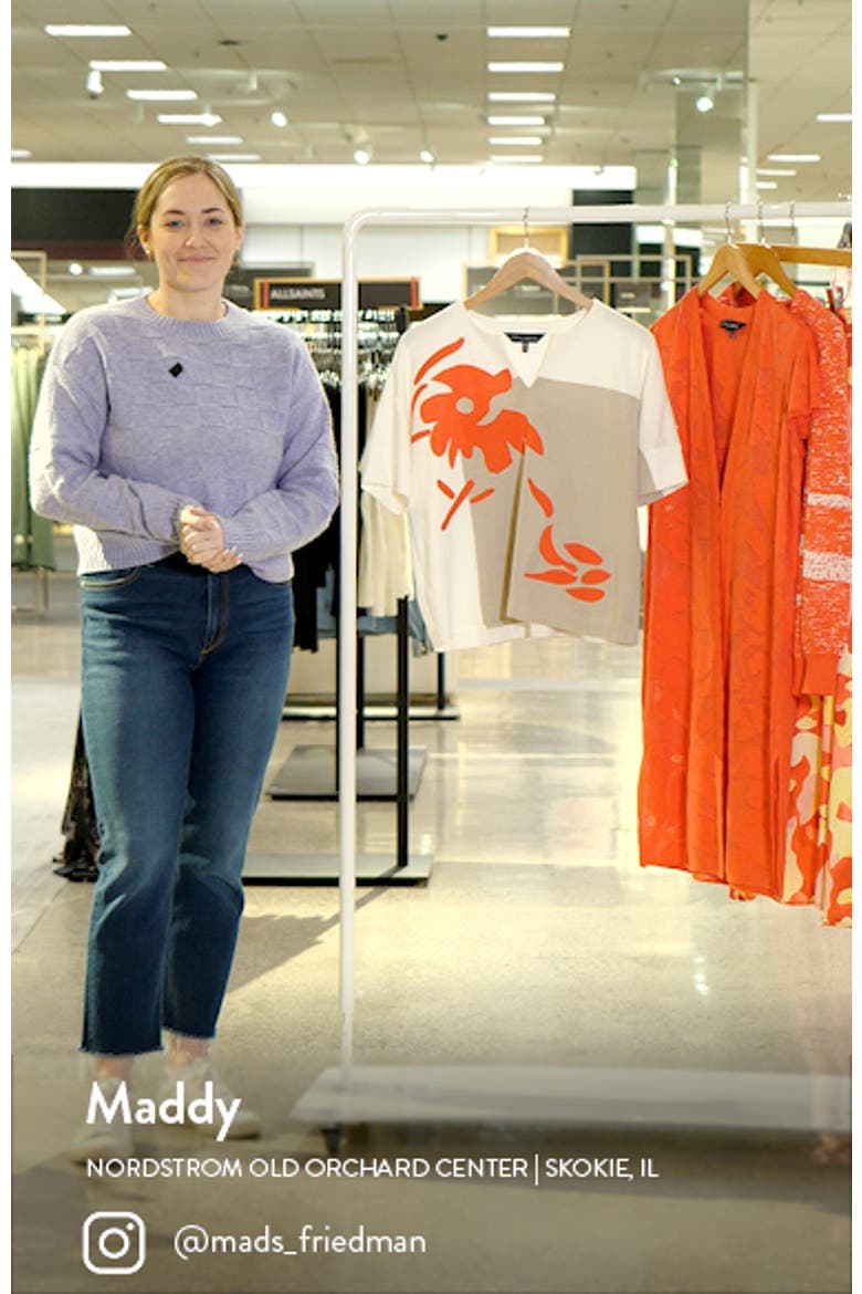 Placed Floral Short Sleeve Sweater video