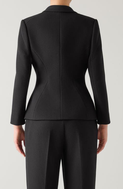 Lk Bennett Rosa One-button Blazer In Black
