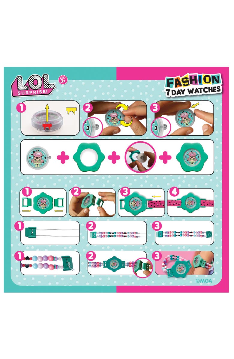 LOL Surprise 7 Day Fashion Watches Mix & Match Styles, Digital, Ages 3+, Alternate, color, Multicolored