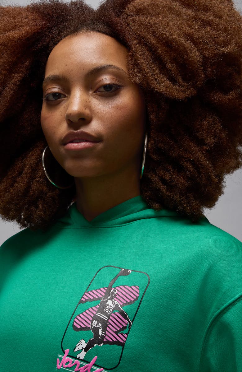 Jordan Brooklyn Fleece Hoodie, Alternate, color, Stadium Green/ White