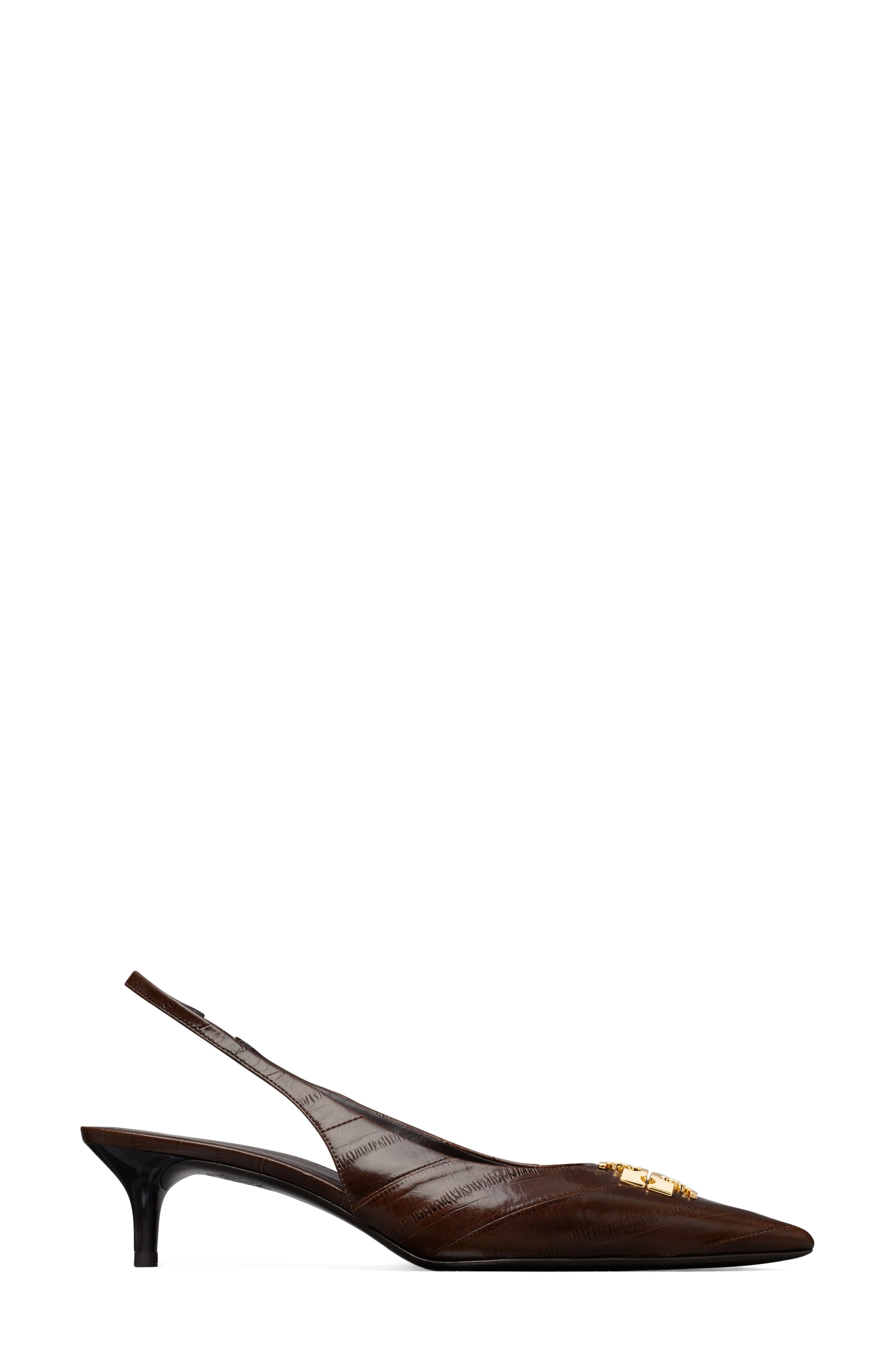 Charlie Slingback Pump, Alternate, color, DARK BROWN EEL