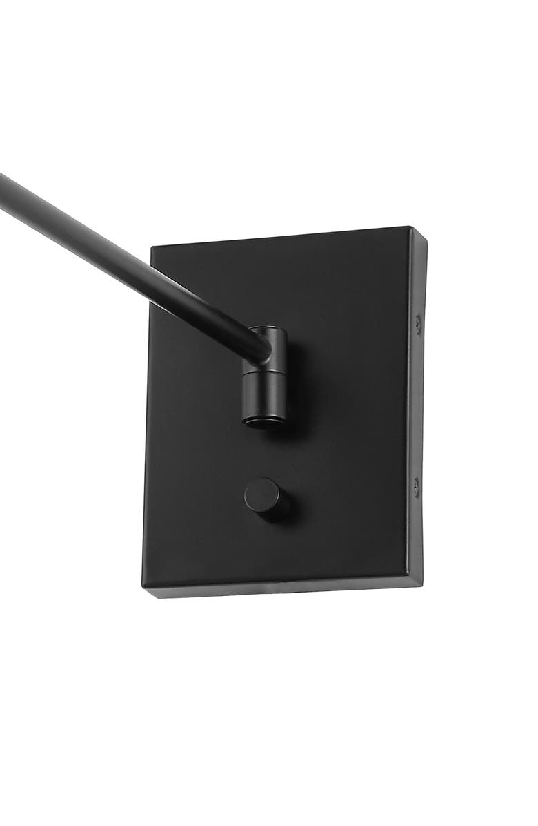 JONATHAN Y Cary Iron Contemporary Swing Arm LED Wall Sconce, Alternate, color, Oil Rubbed Bronze