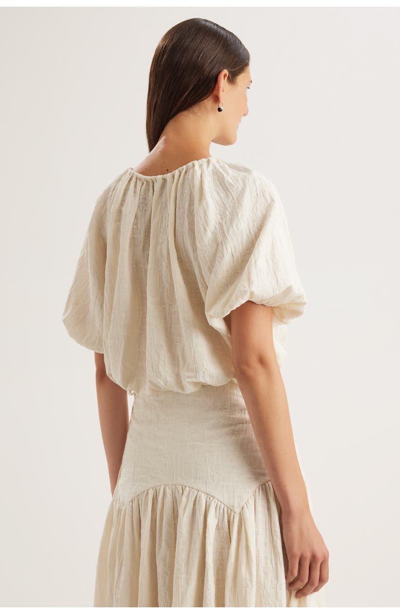 Merlette Lotus Top, Alternate, color, Cream