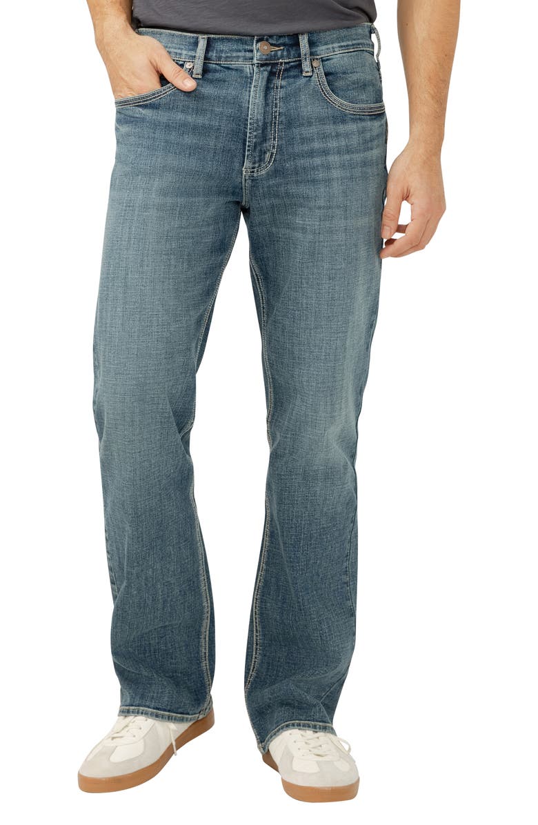 Silver Jeans Co. Zac Relaxed Fit Straight Leg Jeans, Main, color, Sequoia