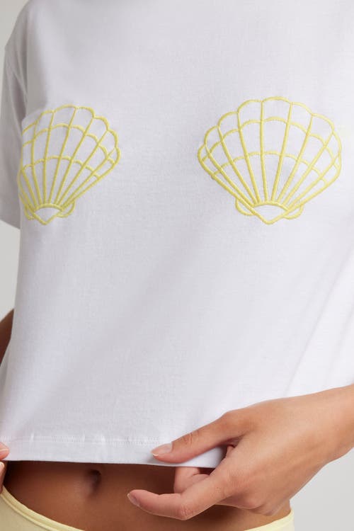 Negative Underwear Uniform Baby Tee In White: Mermaid Edition